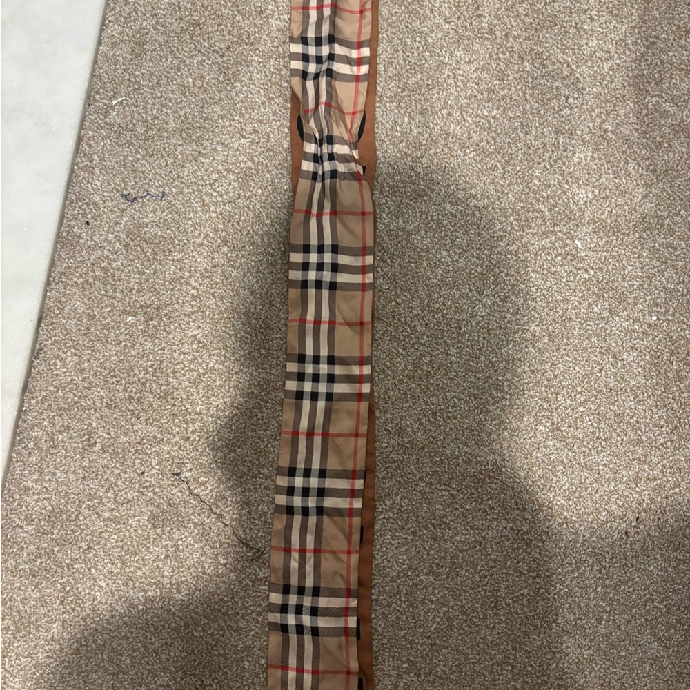 Burberry Vintage Check & Logo Silk Skinny Scarf